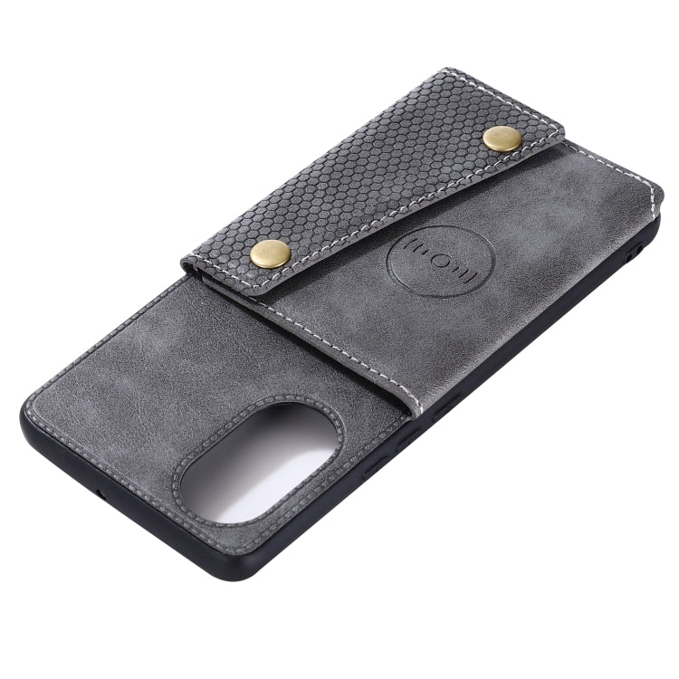 For Huawei Nova 8 Pro 5G Double Buckle PU + TPU Shockproof Magnetic Protective Case with Card Slots & Holder