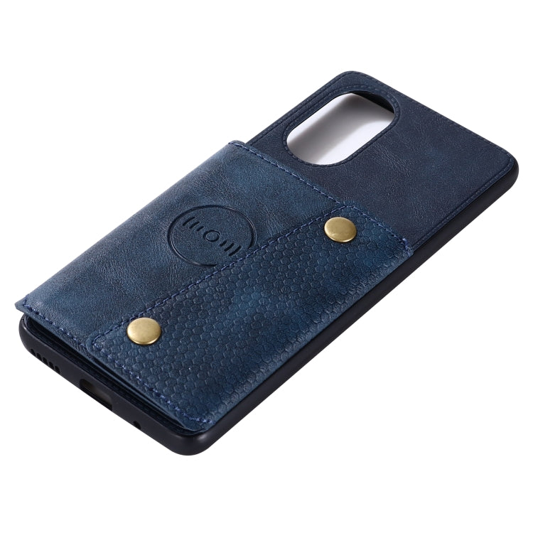 For Huawei Nova 8 Pro 5G Double Buckle PU + TPU Shockproof Magnetic Protective Case with Card Slots & Holder