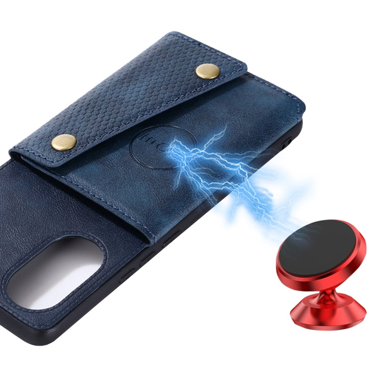 For Huawei Nova 8 Pro 5G Double Buckle PU + TPU Shockproof Magnetic Protective Case with Card Slots & Holder
