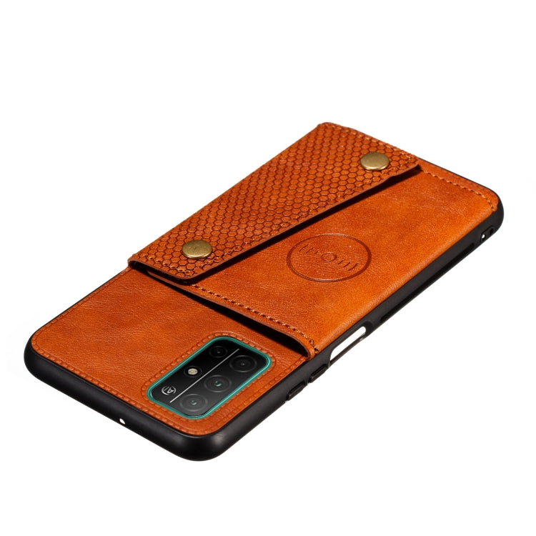 For Samsung Galaxy A32 5G Double Buckle PU + TPU Shockproof Magnetic Protective Case with Card Slots & Holder
