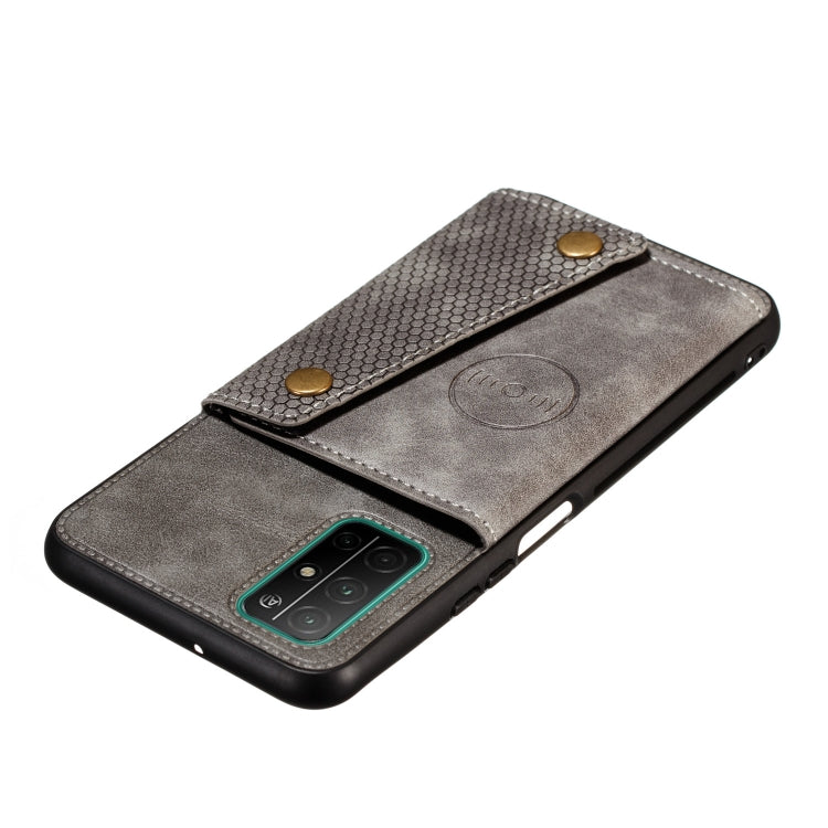 For Samsung Galaxy A32 5G Double Buckle PU + TPU Shockproof Magnetic Protective Case with Card Slots & Holder