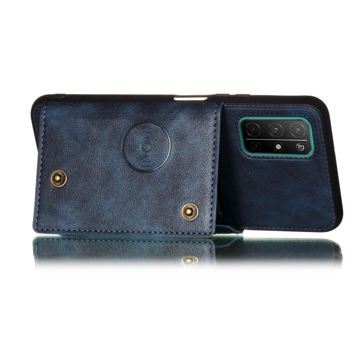 For Samsung Galaxy A32 5G Double Buckle PU + TPU Shockproof Magnetic Protective Case with Card Slots & Holder