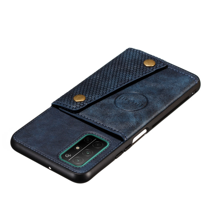 For Samsung Galaxy A32 5G Double Buckle PU + TPU Shockproof Magnetic Protective Case with Card Slots & Holder