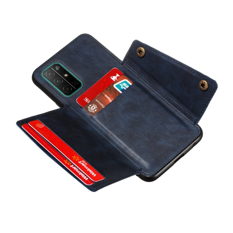 For Samsung Galaxy A32 5G Double Buckle PU + TPU Shockproof Magnetic Protective Case with Card Slots & Holder