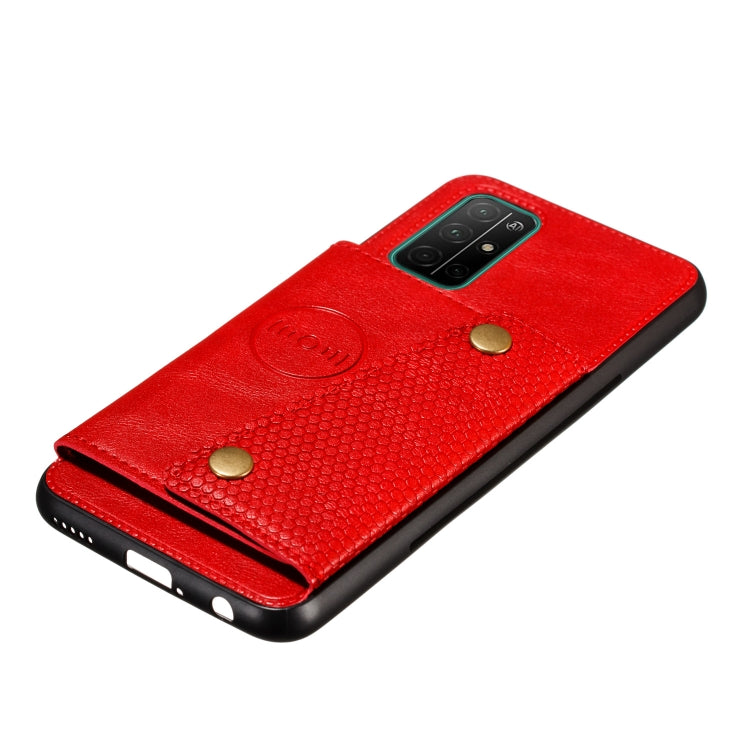 For Samsung Galaxy A32 5G Double Buckle PU + TPU Shockproof Magnetic Protective Case with Card Slots & Holder