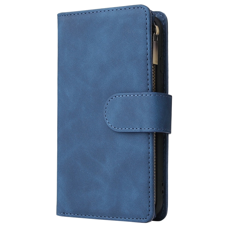 For iPhone 6 & 6s Multifunctional Retro Frosted Horizontal Flip Leather Case with Card Slot & Holder & Zipper Wallet & Photo Frame & Lanyard