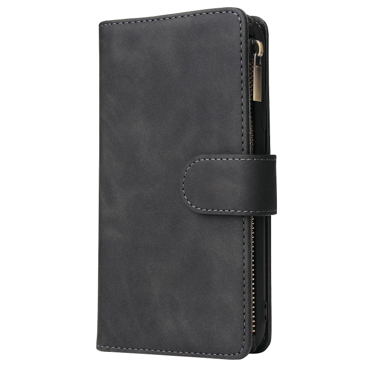 For iPhone XR Multifunctional Retro Frosted Horizontal Flip Leather Case with Card Slot & Holder & Zipper Wallet & Photo Frame & Lanyard