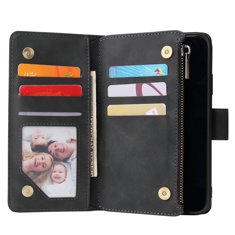 For iPhone XR Multifunctional Retro Frosted Horizontal Flip Leather Case with Card Slot & Holder & Zipper Wallet & Photo Frame & Lanyard