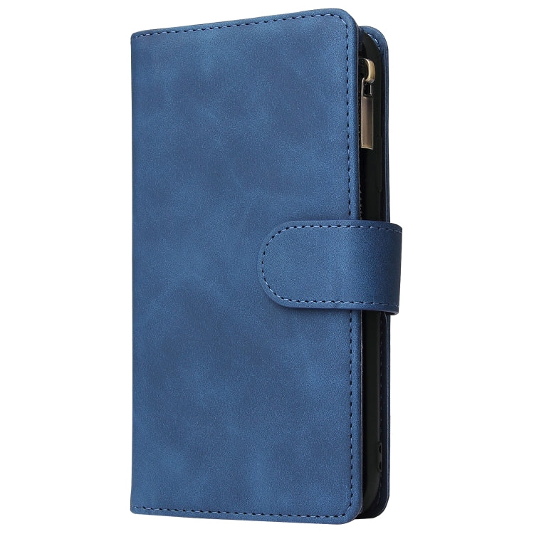 For iPhone XR Multifunctional Retro Frosted Horizontal Flip Leather Case with Card Slot & Holder & Zipper Wallet & Photo Frame & Lanyard