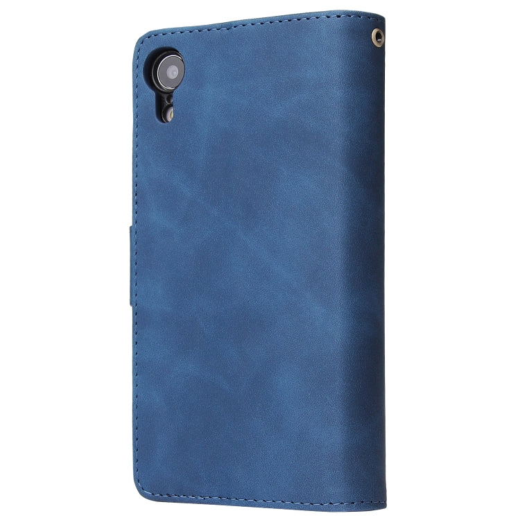 For iPhone XR Multifunctional Retro Frosted Horizontal Flip Leather Case with Card Slot & Holder & Zipper Wallet & Photo Frame & Lanyard
