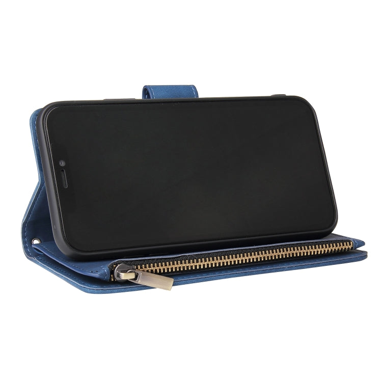For iPhone XR Multifunctional Retro Frosted Horizontal Flip Leather Case with Card Slot & Holder & Zipper Wallet & Photo Frame & Lanyard