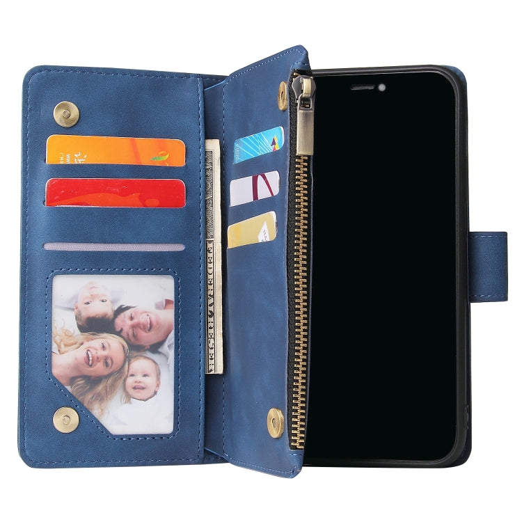 For iPhone XR Multifunctional Retro Frosted Horizontal Flip Leather Case with Card Slot & Holder & Zipper Wallet & Photo Frame & Lanyard