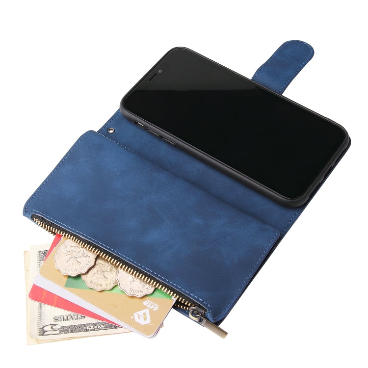 For iPhone XR Multifunctional Retro Frosted Horizontal Flip Leather Case with Card Slot & Holder & Zipper Wallet & Photo Frame & Lanyard
