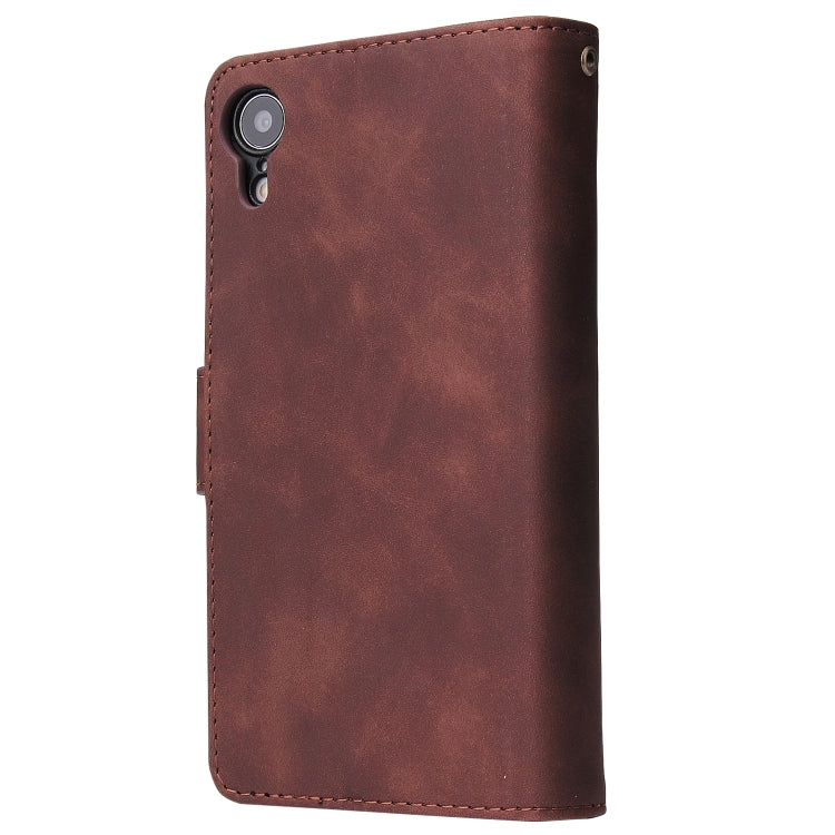 For iPhone XR Multifunctional Retro Frosted Horizontal Flip Leather Case with Card Slot & Holder & Zipper Wallet & Photo Frame & Lanyard