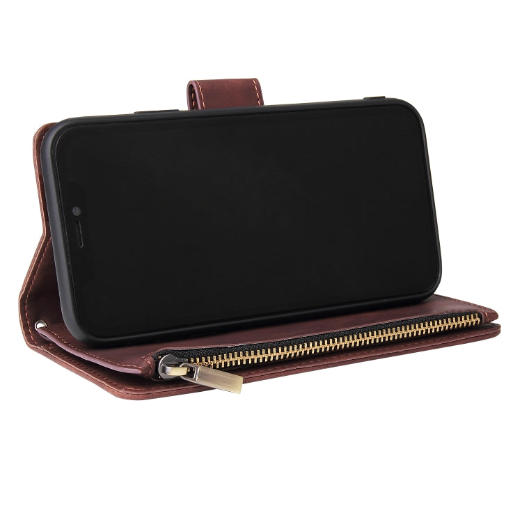 For iPhone XR Multifunctional Retro Frosted Horizontal Flip Leather Case with Card Slot & Holder & Zipper Wallet & Photo Frame & Lanyard