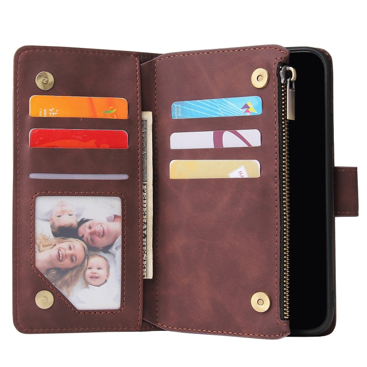 For iPhone XR Multifunctional Retro Frosted Horizontal Flip Leather Case with Card Slot & Holder & Zipper Wallet & Photo Frame & Lanyard