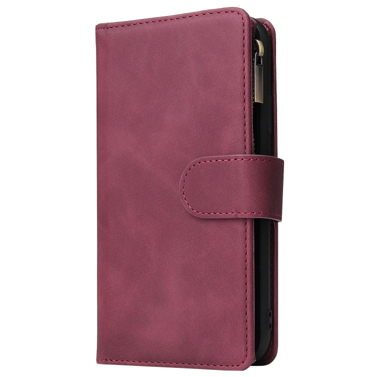 For iPhone XR Multifunctional Retro Frosted Horizontal Flip Leather Case with Card Slot & Holder & Zipper Wallet & Photo Frame & Lanyard