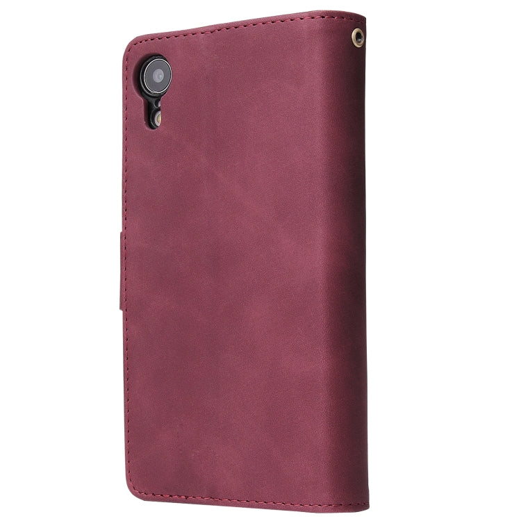 For iPhone XR Multifunctional Retro Frosted Horizontal Flip Leather Case with Card Slot & Holder & Zipper Wallet & Photo Frame & Lanyard