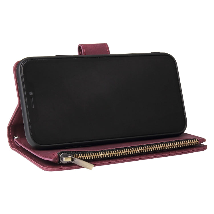 For iPhone XR Multifunctional Retro Frosted Horizontal Flip Leather Case with Card Slot & Holder & Zipper Wallet & Photo Frame & Lanyard
