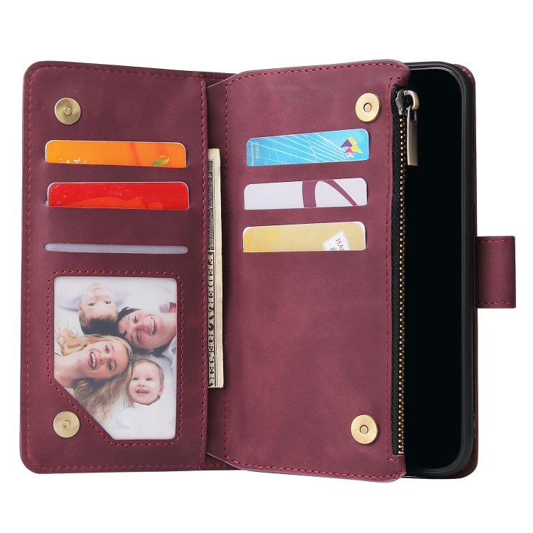 For iPhone XR Multifunctional Retro Frosted Horizontal Flip Leather Case with Card Slot & Holder & Zipper Wallet & Photo Frame & Lanyard