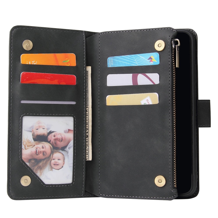 For iPhone XS Max Multifunctional Retro Frosted Horizontal Flip Leather Case with Card Slot & Holder & Zipper Wallet & Photo Frame & Lanyard
