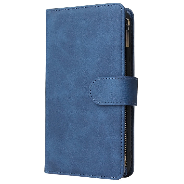For iPhone XS Max Multifunctional Retro Frosted Horizontal Flip Leather Case with Card Slot & Holder & Zipper Wallet & Photo Frame & Lanyard