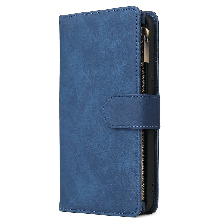 For iPhone 11 Pro Multifunctional Retro Frosted Horizontal Flip Leather Case with Card Slot & Holder & Zipper Wallet & Photo Frame & Lanyard