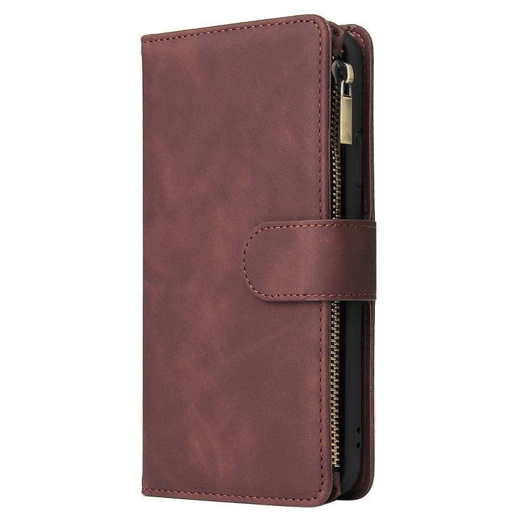 For iPhone 11 Pro Multifunctional Retro Frosted Horizontal Flip Leather Case with Card Slot & Holder & Zipper Wallet & Photo Frame & Lanyard