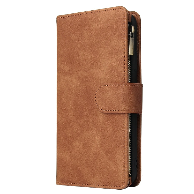 For iPhone 11 Pro Multifunctional Retro Frosted Horizontal Flip Leather Case with Card Slot & Holder & Zipper Wallet & Photo Frame & Lanyard