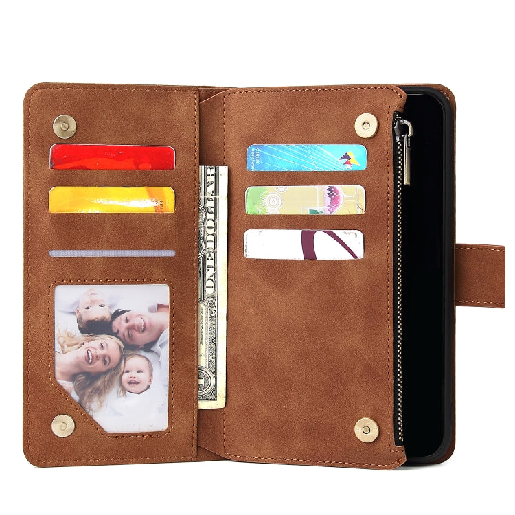 For iPhone 11 Pro Multifunctional Retro Frosted Horizontal Flip Leather Case with Card Slot & Holder & Zipper Wallet & Photo Frame & Lanyard