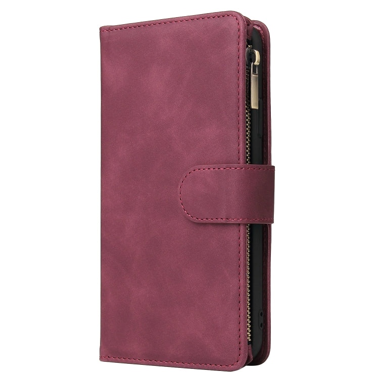 For iPhone 11 Pro Multifunctional Retro Frosted Horizontal Flip Leather Case with Card Slot & Holder & Zipper Wallet & Photo Frame & Lanyard