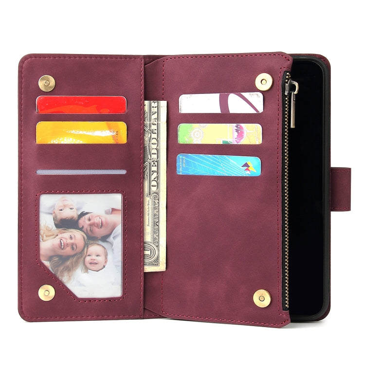 For iPhone 11 Pro Multifunctional Retro Frosted Horizontal Flip Leather Case with Card Slot & Holder & Zipper Wallet & Photo Frame & Lanyard