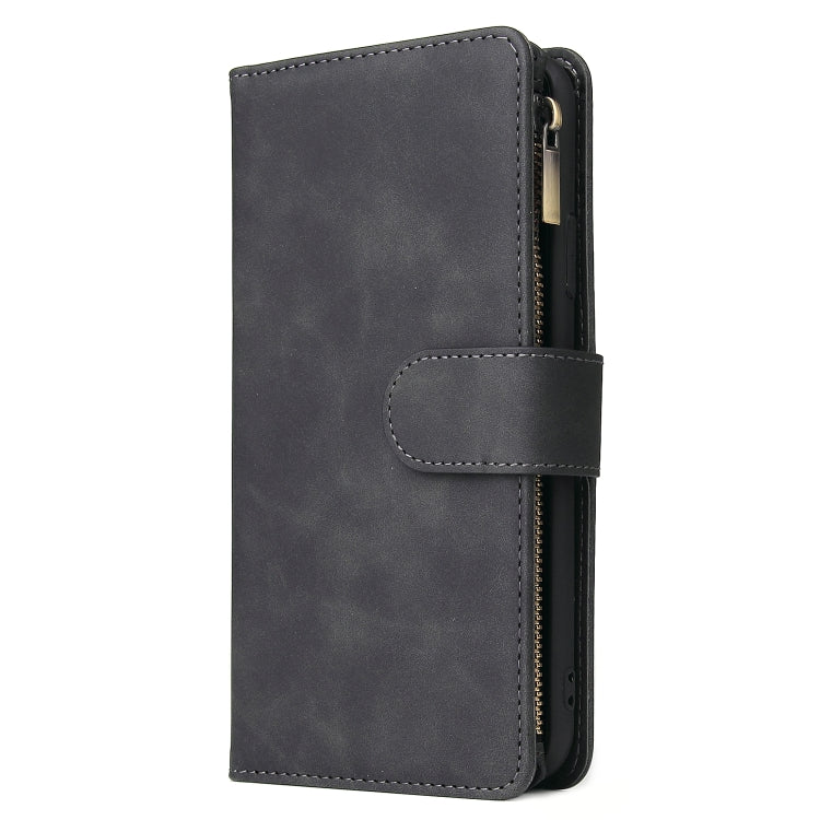 For iPhone 11 Multifunctional Retro Frosted Horizontal Flip Leather Case with Card Slot & Holder & Zipper Wallet & Photo Frame & Lanyard