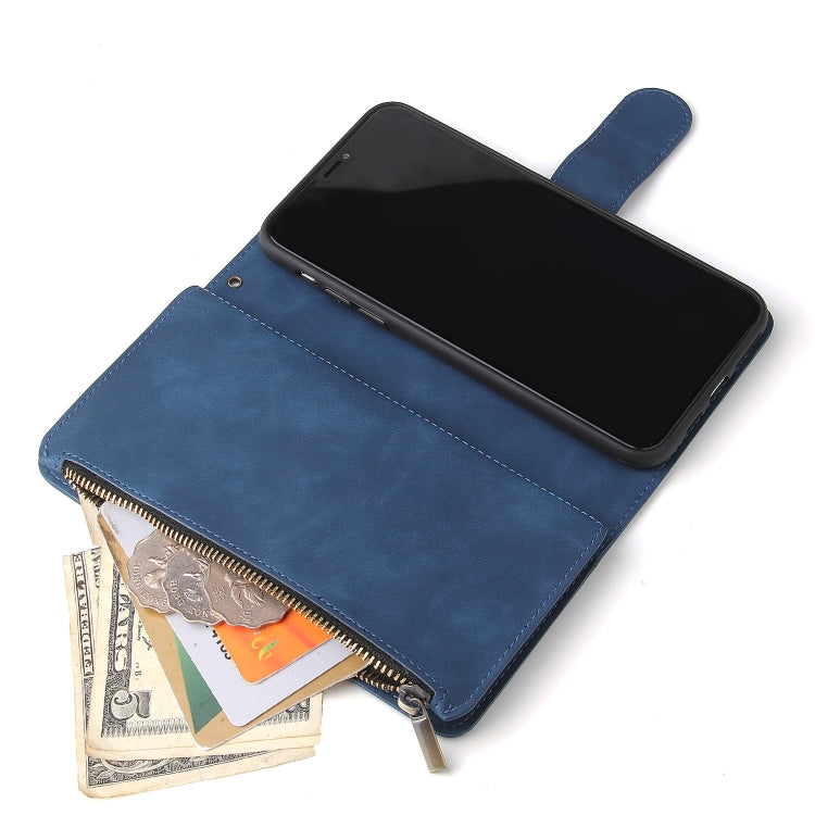 For iPhone 11 Multifunctional Retro Frosted Horizontal Flip Leather Case with Card Slot & Holder & Zipper Wallet & Photo Frame & Lanyard