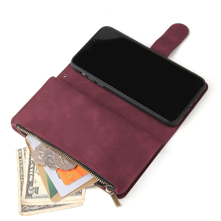 For iPhone 11 Multifunctional Retro Frosted Horizontal Flip Leather Case with Card Slot & Holder & Zipper Wallet & Photo Frame & Lanyard