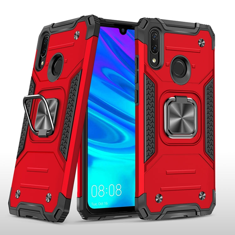For Huawei P Smart(2019) Magnetic Armor Shockproof TPU + PC Case with Metal Ring Holder