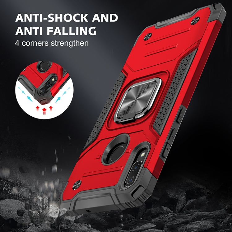 For Huawei P Smart(2019) Magnetic Armor Shockproof TPU + PC Case with Metal Ring Holder