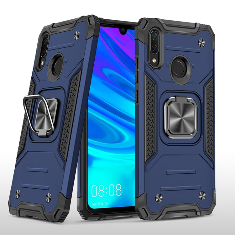 For Huawei P Smart(2019) Magnetic Armor Shockproof TPU + PC Case with Metal Ring Holder