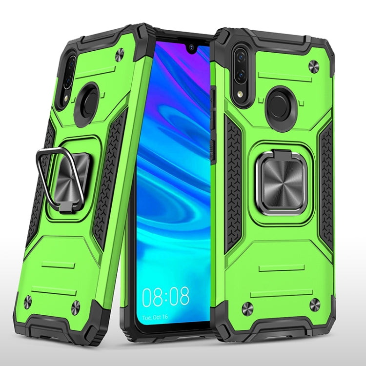 For Huawei P Smart(2019) Magnetic Armor Shockproof TPU + PC Case with Metal Ring Holder