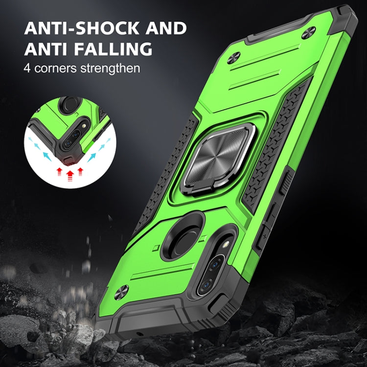 For Huawei P Smart(2019) Magnetic Armor Shockproof TPU + PC Case with Metal Ring Holder