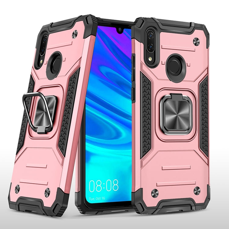For Huawei P Smart(2019) Magnetic Armor Shockproof TPU + PC Case with Metal Ring Holder