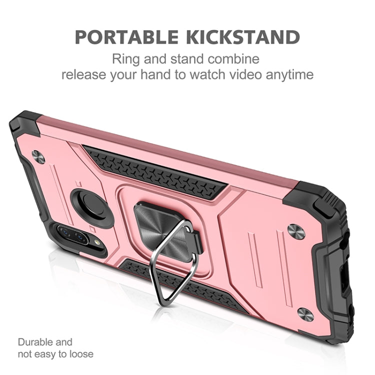 For Huawei P Smart(2019) Magnetic Armor Shockproof TPU + PC Case with Metal Ring Holder