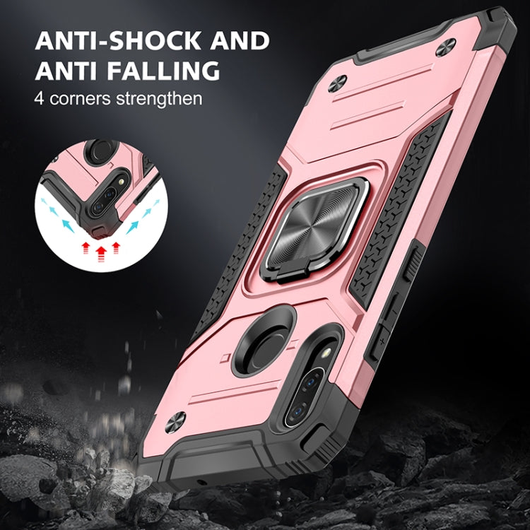 For Huawei P Smart(2019) Magnetic Armor Shockproof TPU + PC Case with Metal Ring Holder
