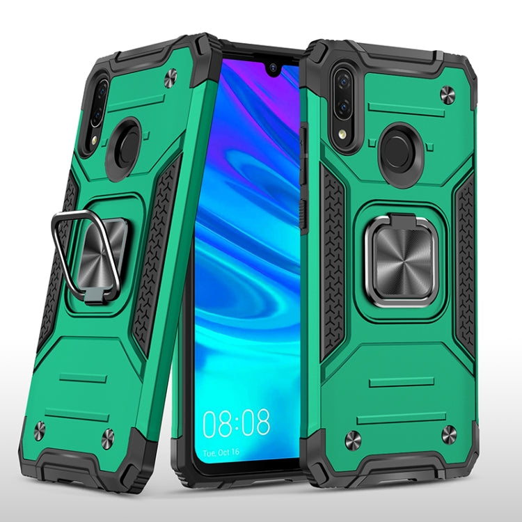 For Huawei P Smart(2019) Magnetic Armor Shockproof TPU + PC Case with Metal Ring Holder