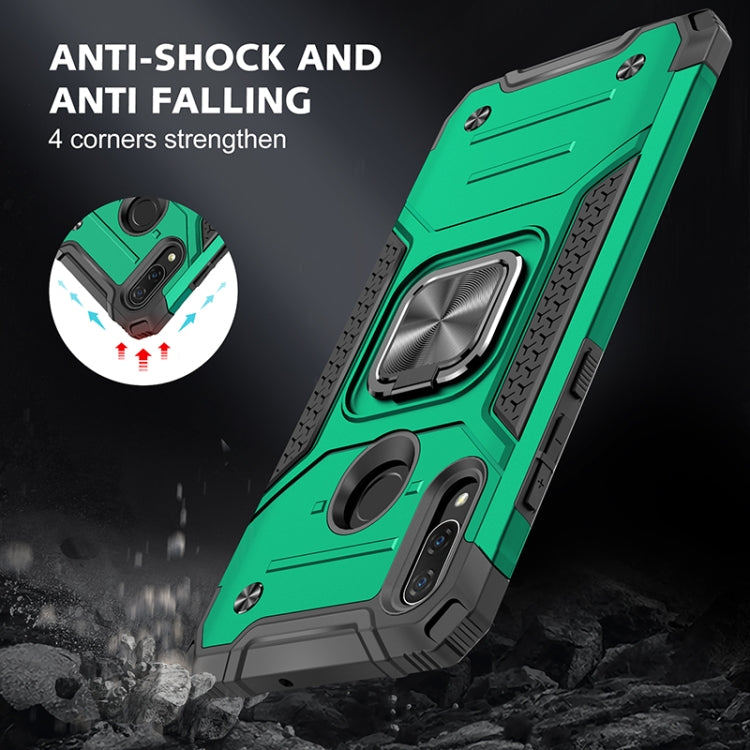 For Huawei P Smart(2019) Magnetic Armor Shockproof TPU + PC Case with Metal Ring Holder