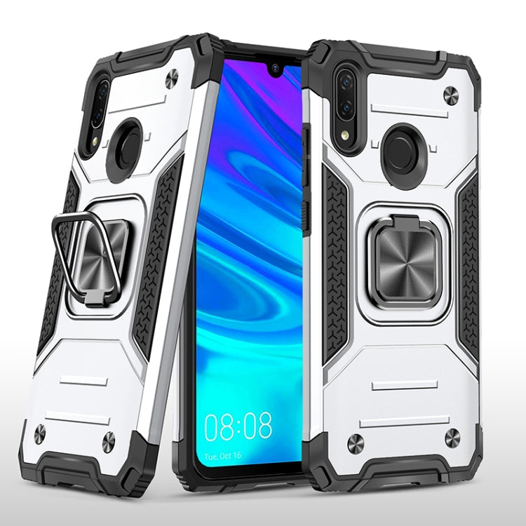 For Huawei P Smart(2019) Magnetic Armor Shockproof TPU + PC Case with Metal Ring Holder