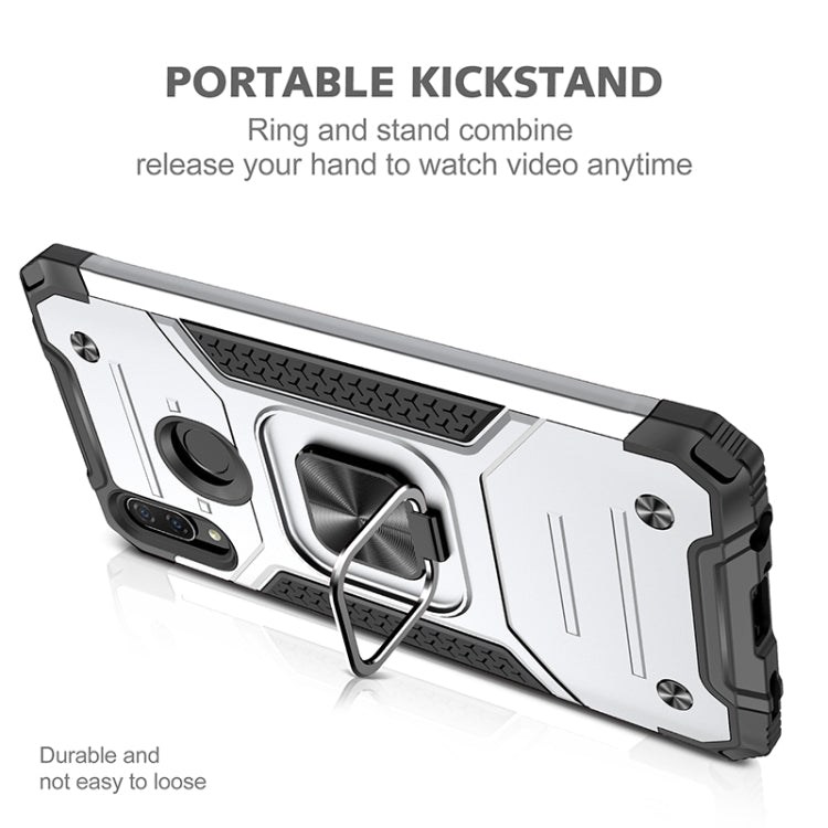 For Huawei P Smart(2019) Magnetic Armor Shockproof TPU + PC Case with Metal Ring Holder