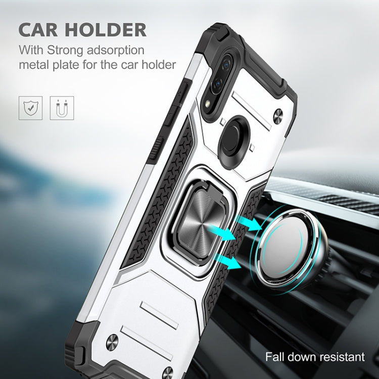For Huawei P Smart(2019) Magnetic Armor Shockproof TPU + PC Case with Metal Ring Holder