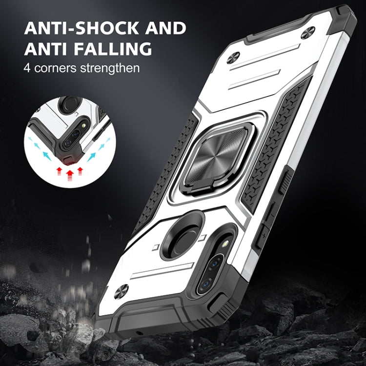 For Huawei P Smart(2019) Magnetic Armor Shockproof TPU + PC Case with Metal Ring Holder