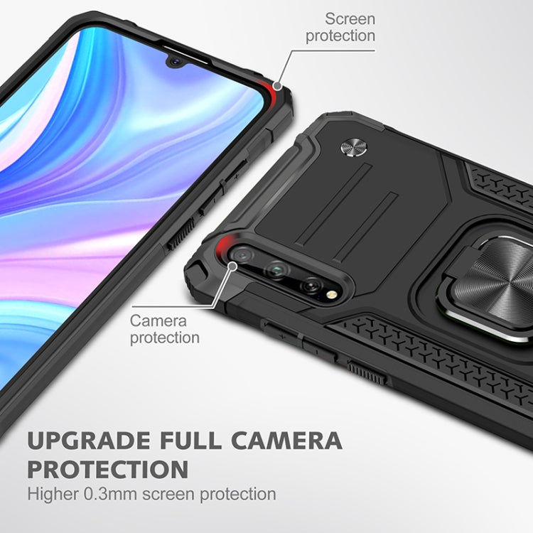 For Huawei P Smart S / Enjoy 10S / Y8P Magnetic Armor Shockproof TPU + PC Case with Metal Ring Holder